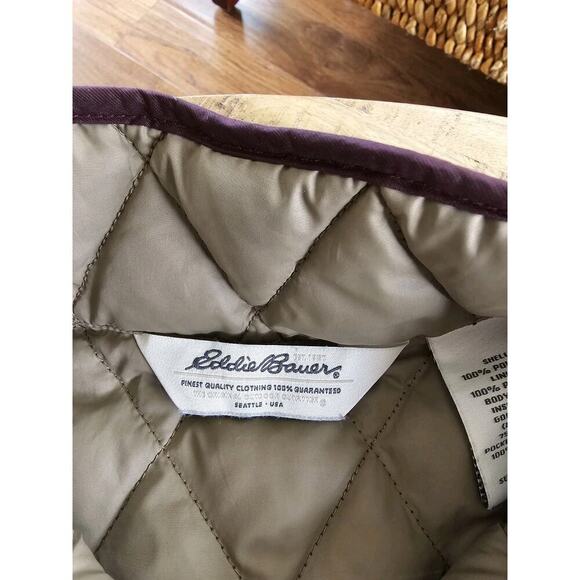 Eddie Bauer Goose Down Quilted Insulated Shirt Jacket Lightweight Womens Medium - Picture 5 of 11